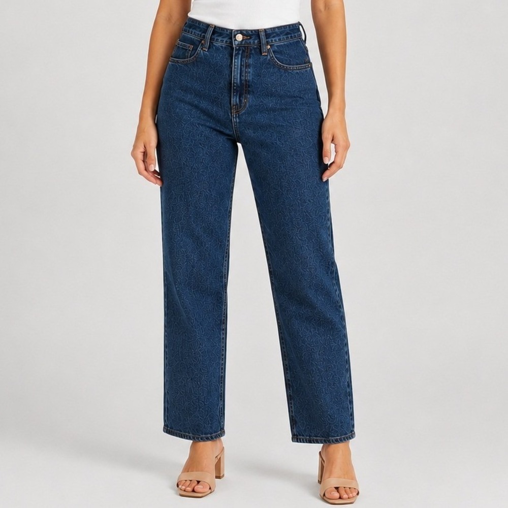 Pilcro Anthropologie High Rise Straight Leg Jeans‎ Womens 29 Blue Denim